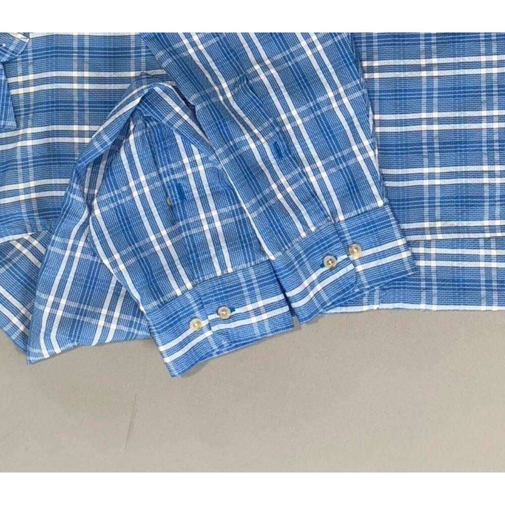 LL Bean Lightweight Vented Seersucker Fishing Shirt w/ Zip Pocket. Womens L Tall - Picture 4 of 7